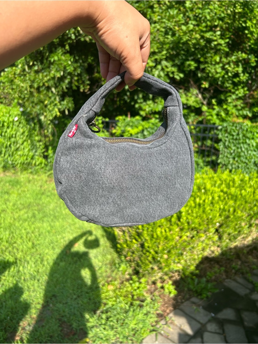 NWT Levi’s Casual Mini Hobo Bag in Charcoal Black Denim